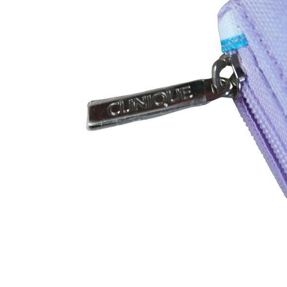 Clinique x Drawbertson Collaboration Purple and Blue Cosmetic Pouch Limited Item - Picture 3 of 11